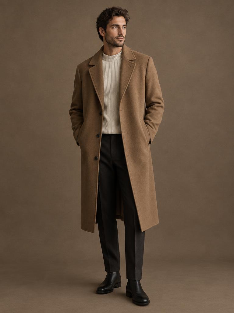 Camel Wool Overcoat